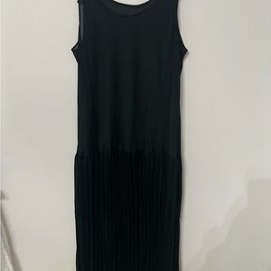 Vintage Transparent Black Pleated Slip